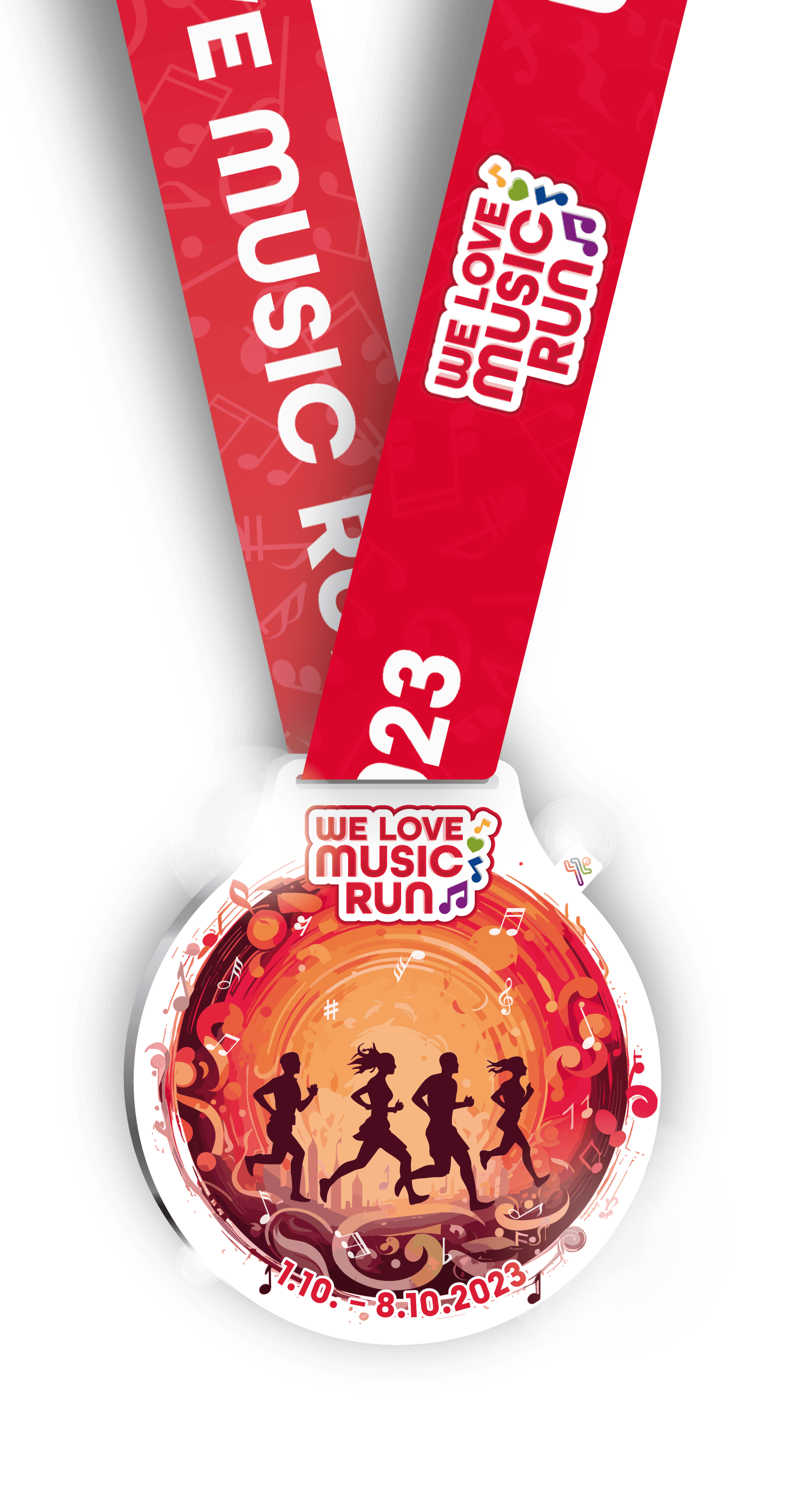 Die Medaille zum We Love Music Run 2023