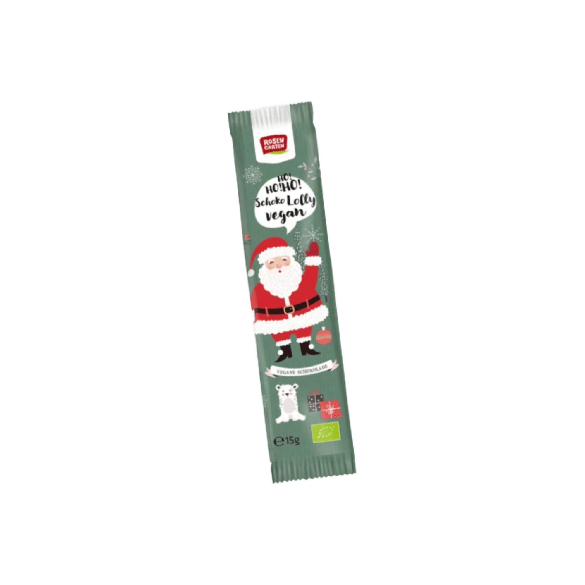 Coole Goodies: Weihnachtsmütze, Schoko-Lolly und Postkarte