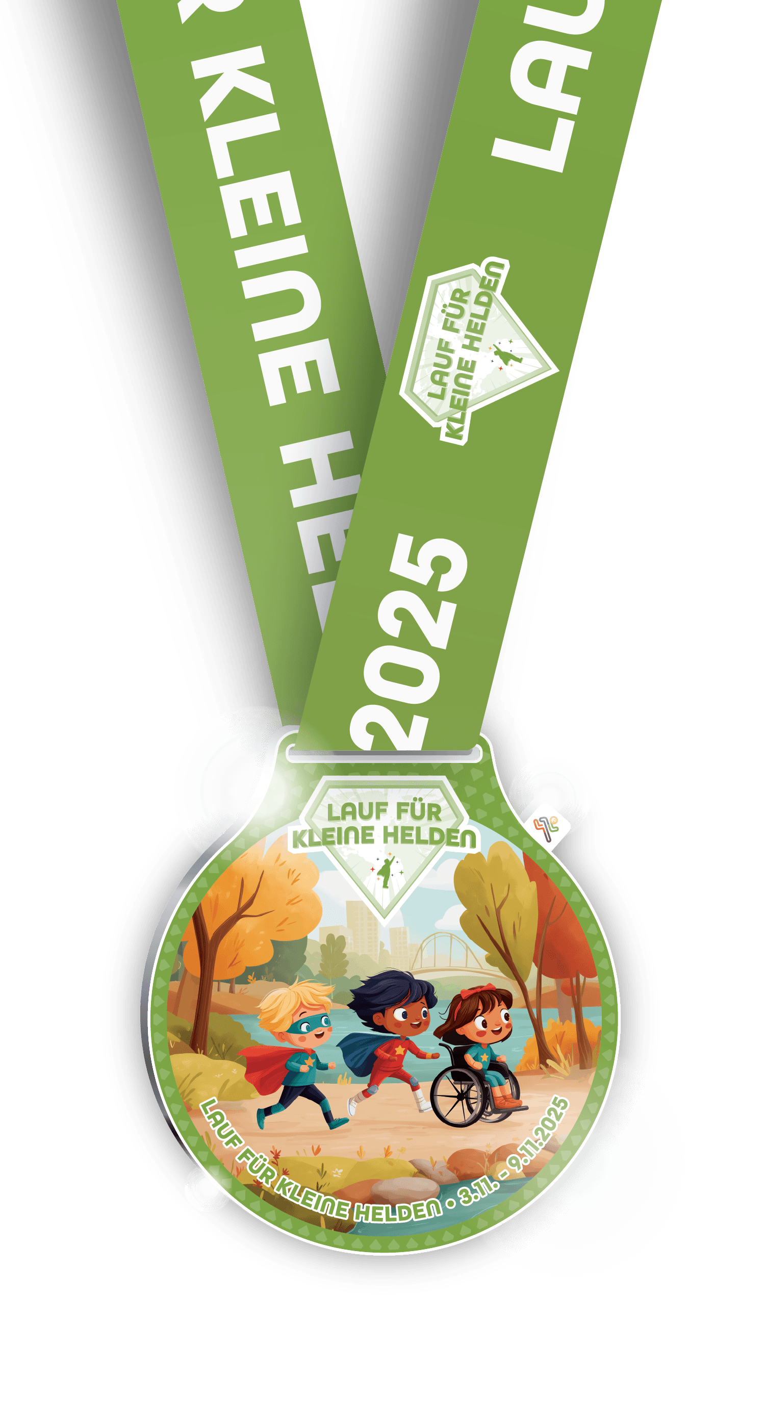 Die Medaille zum Lauf Für Kleine Helden 2025