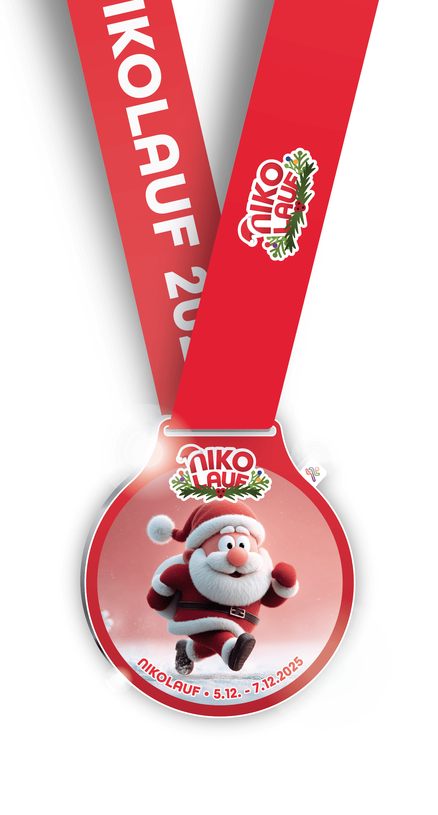 Die Medaille zum Nikolauf 2025