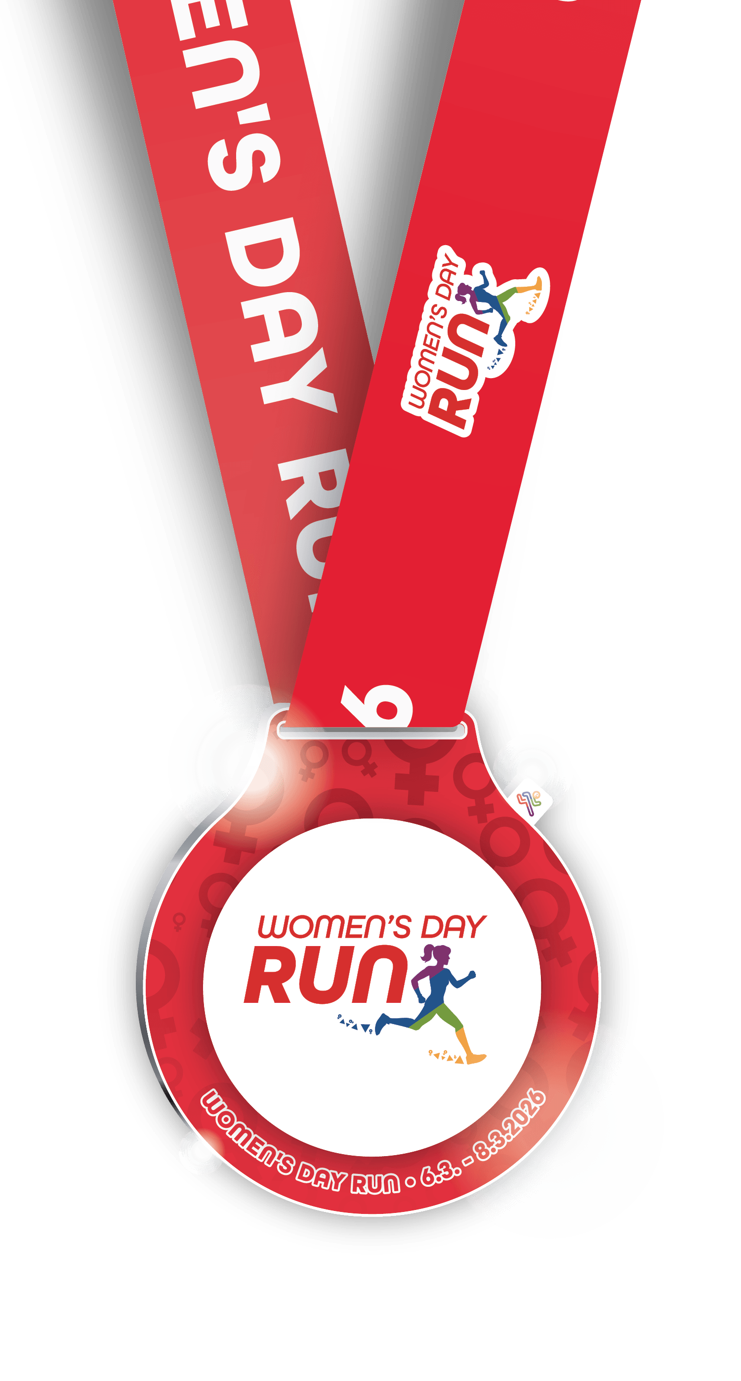 Die Medaille zum Women’s Day Run 2026