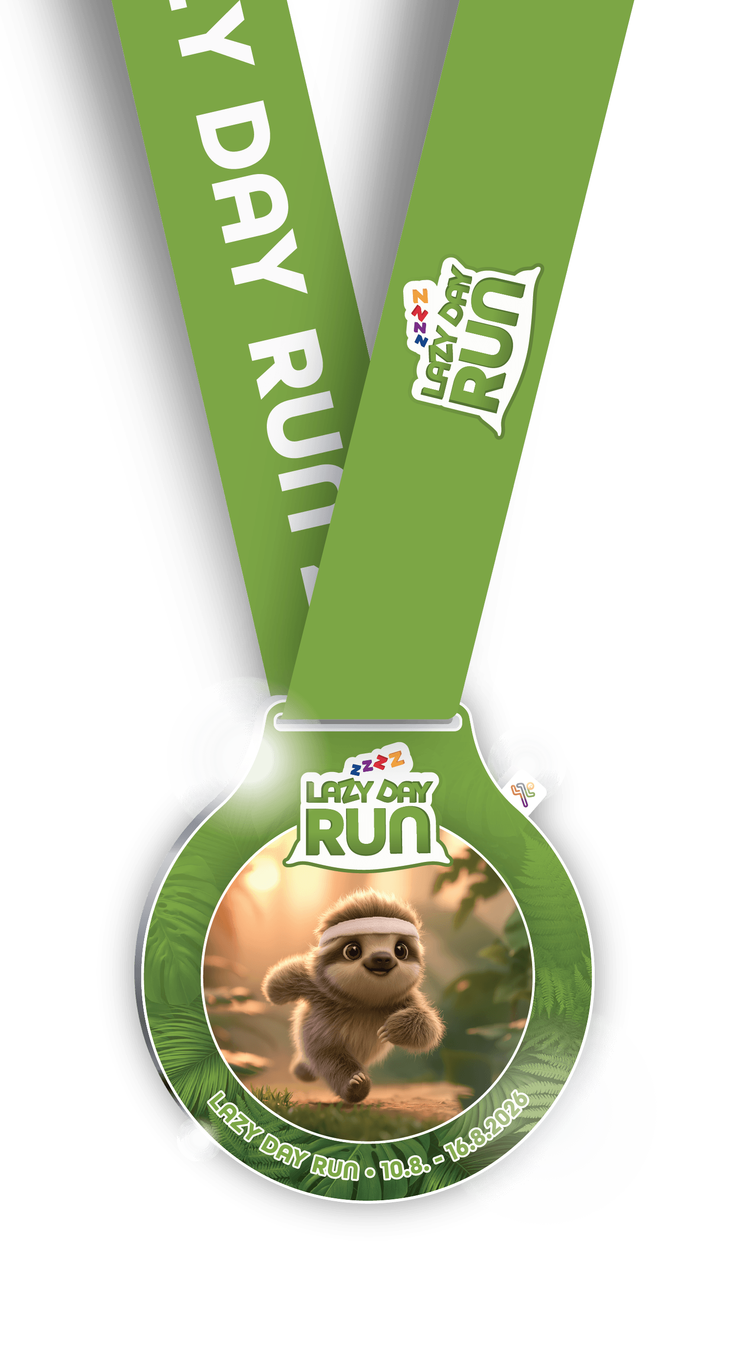 Die Medaille zum Lazy Day Run 2026