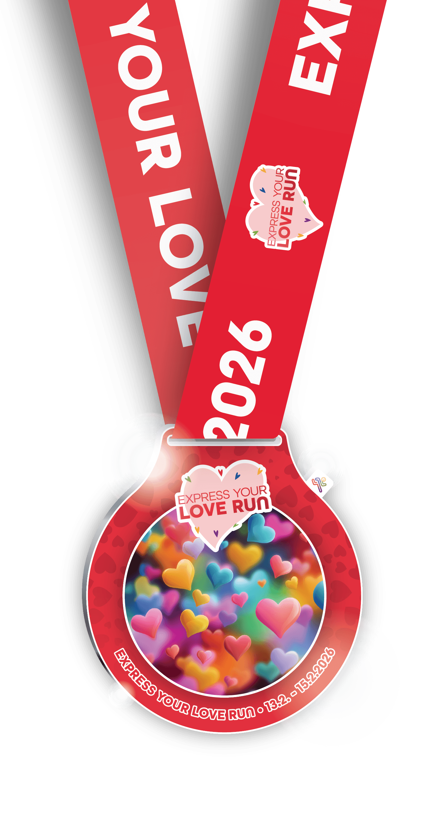 Die Medaille zum Express Your Love Run 2026