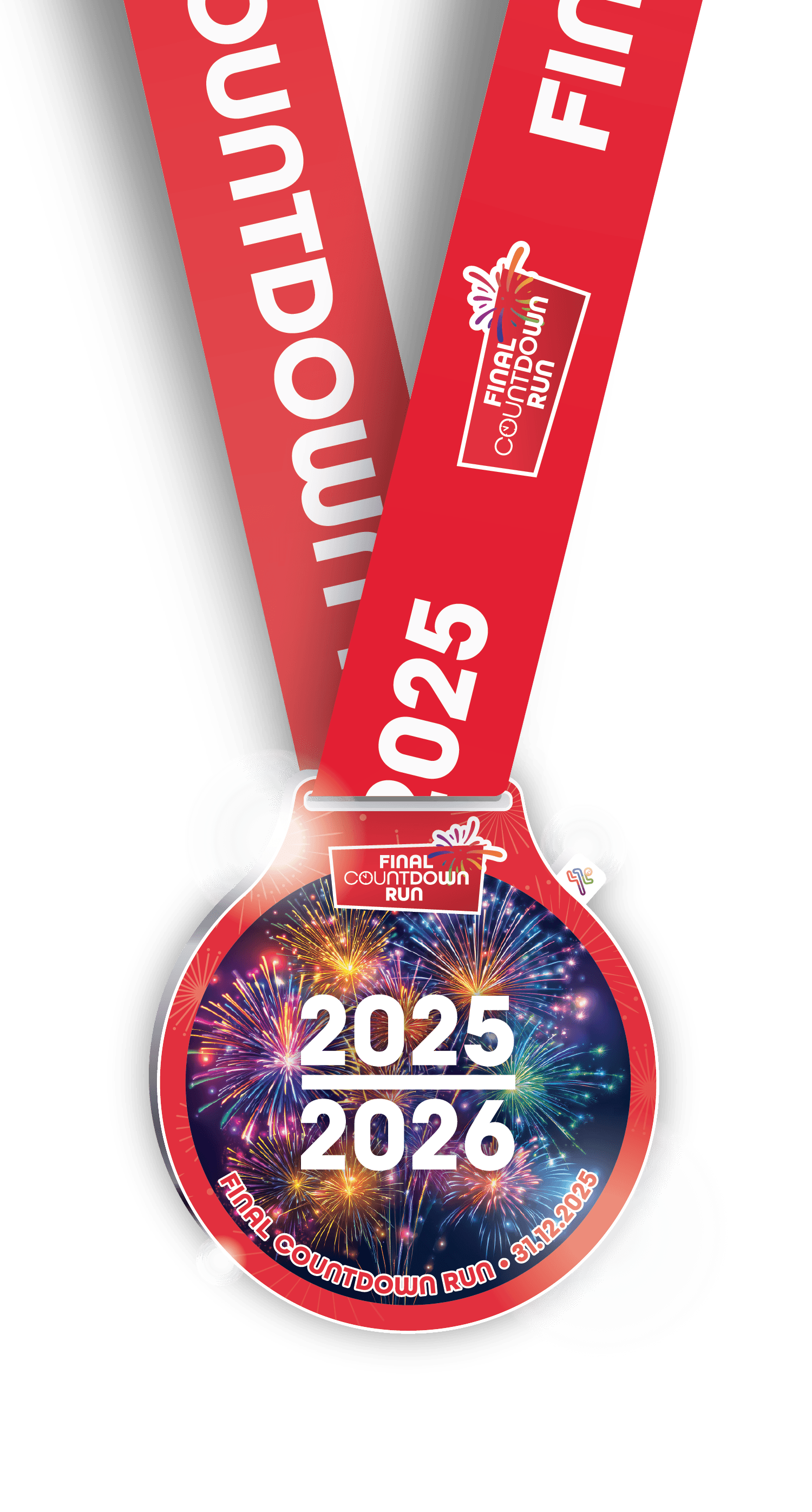 Die Medaille zum Final Countdown Run 2025