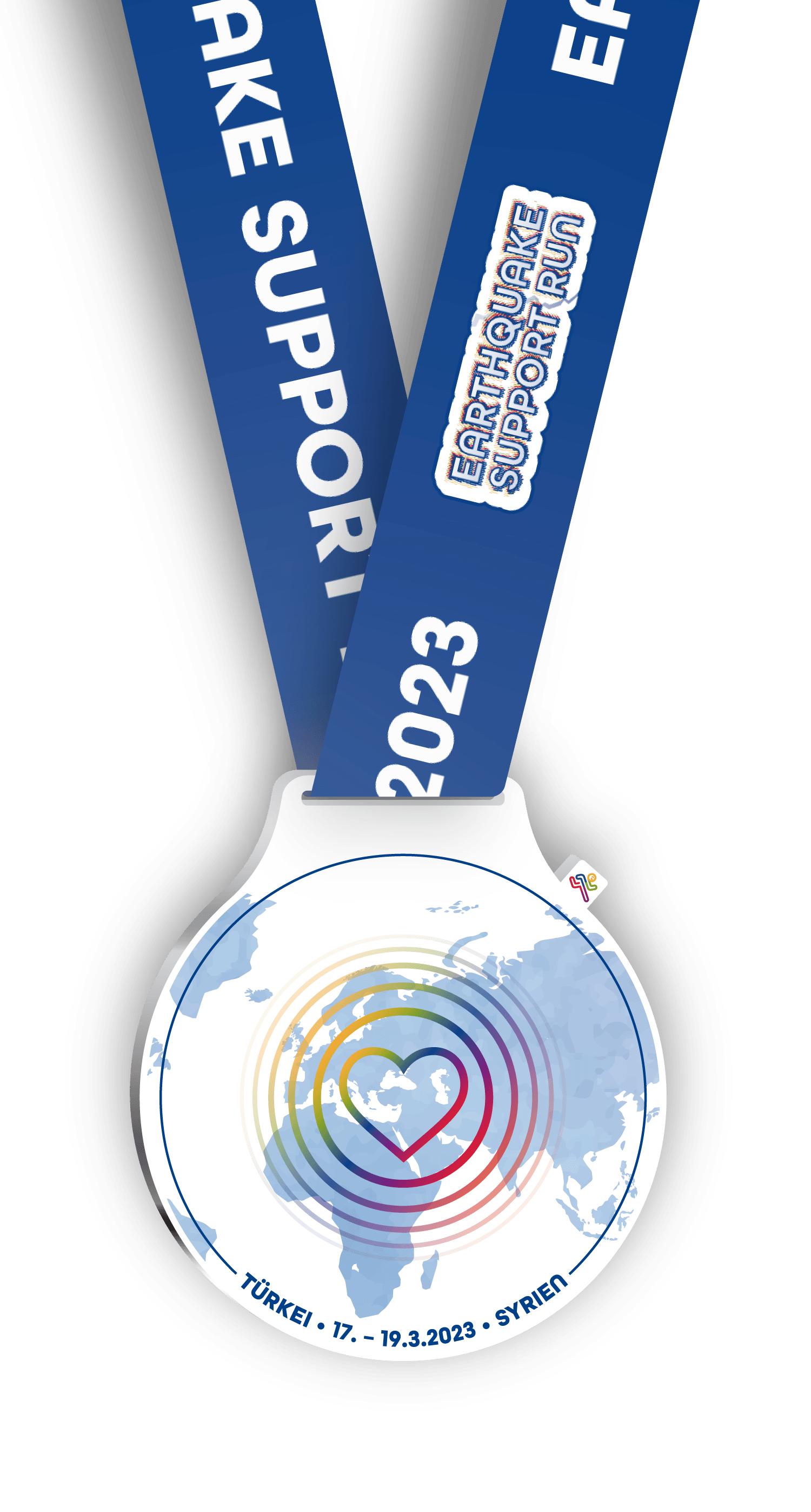 Die Medaille zum Earthquake Support Run 2023