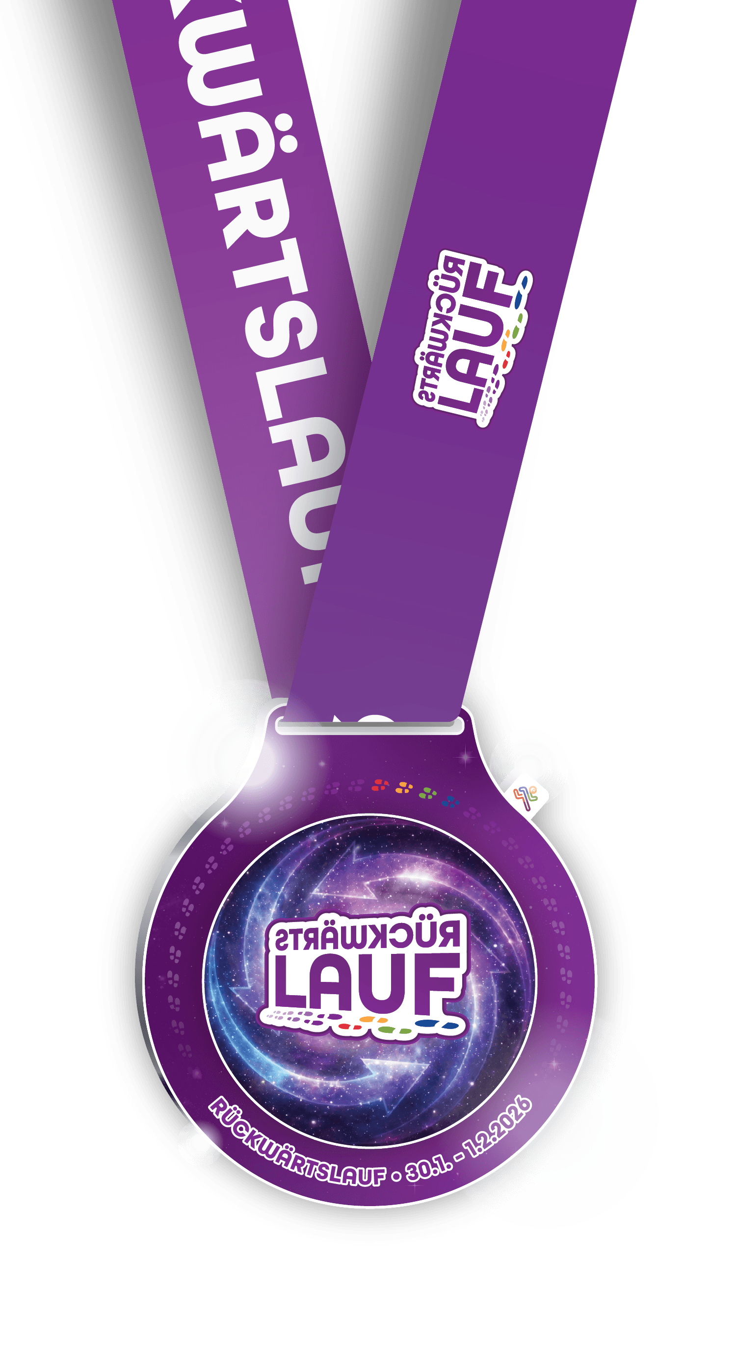 Die Medaille zum Rückwärtslauf 2026